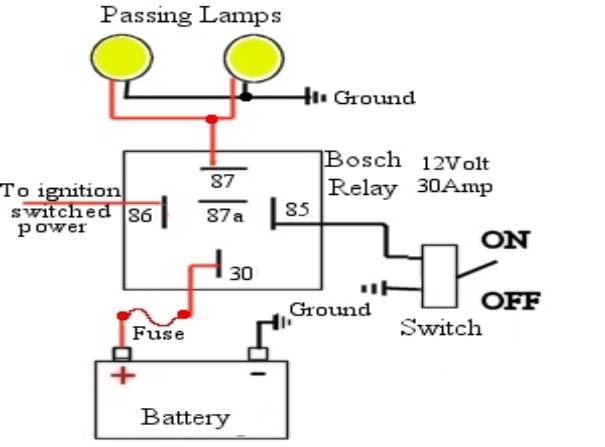 Standard Passing Light Relay Wiring