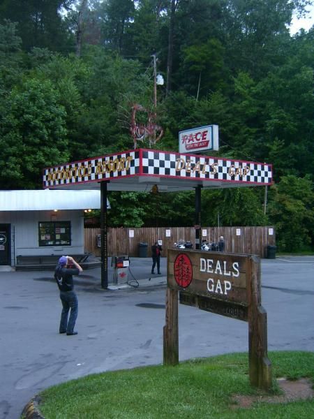 Deals Gap Motorcycle Resort at the tail of The Dragon.  My second visit there in 2005.