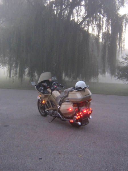 Misty morning at Two Rivers State Park, NE.