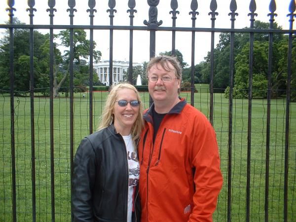 Shell and I in front of the White house.