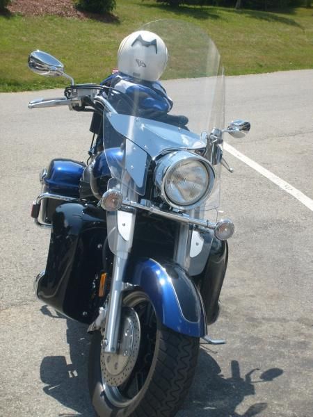 Bike at rest stop in North carolina on the way to the Dragon