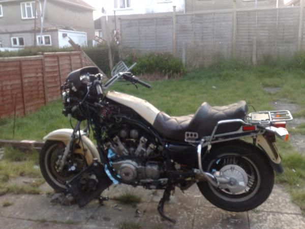 This is my bike after taking the back end off to rebuild it, it was rotten.
