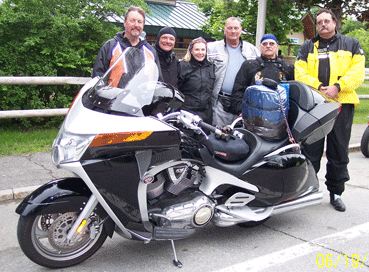 Day 9, heading south near Waterville, ME.  Group shot.