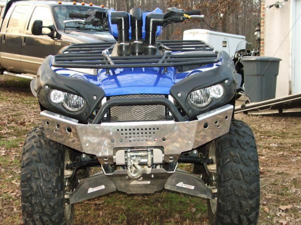 07 brute force 750,aluminum front bumper, winch,and fiberglass fender flares with flames