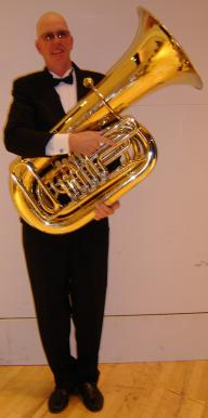 Here I am prior to performing in a concert on May 6, 2005. This is my Miraphone Model 187 B-flat Tub