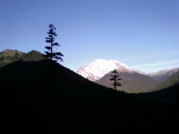 phonr camera  HWY 410 east heading to Yakaima,Wa.  Mt. Rainier at sunrise