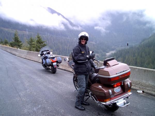 CAM 0502 Me at the top of Stevens Pass starting to rain pretty good about 40*, same day we were rind