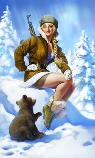 I am having this airbrushed on the hood of the VMax.  keeping it "Winter Pin up .."  old s