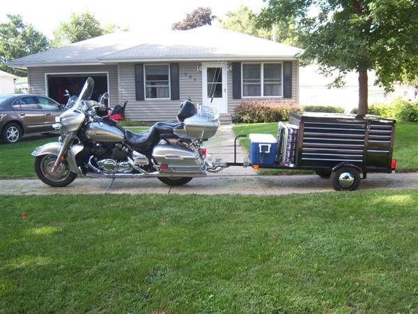 Bike & trailer (Custom) Built trailer a little big but always wanted a street-rod too, just have