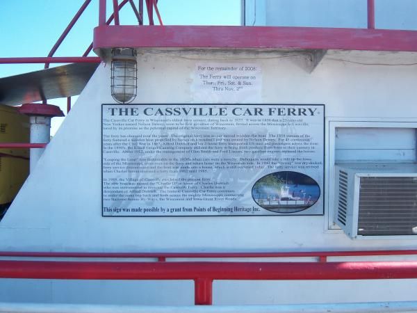 Cassville, WI ferry