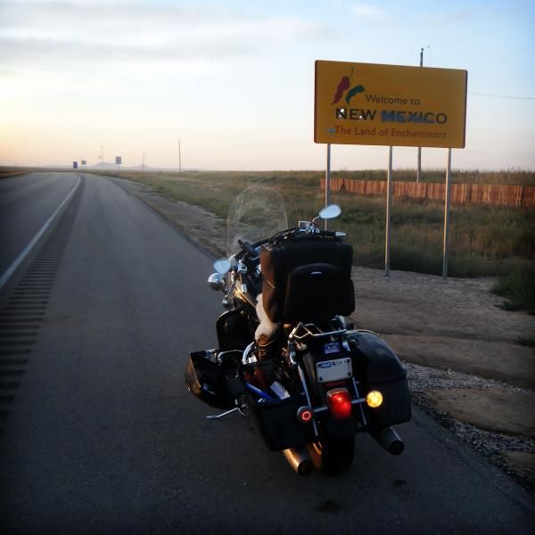Sundown on my ironbutt from Houston to Denver found me finally leaving Texas. It had only taken me 1