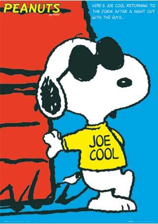 lgfp1206+snoopy is joe cool charles schulzs peanuts poster
