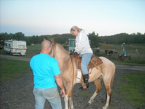 Chris let me ride HIS horse Micky.