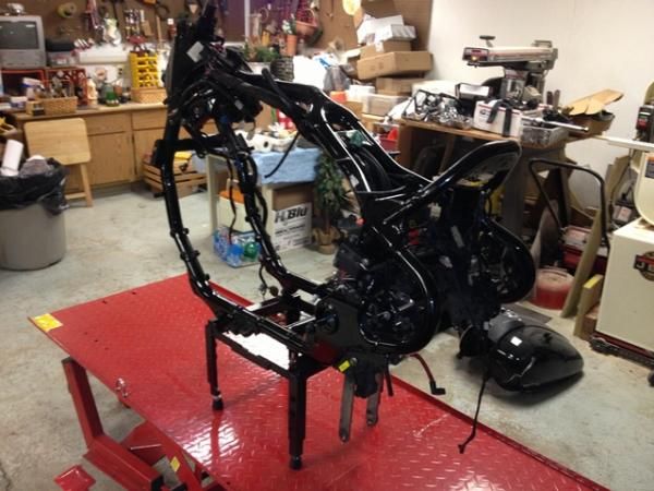 2003 RSV frame setting on stand