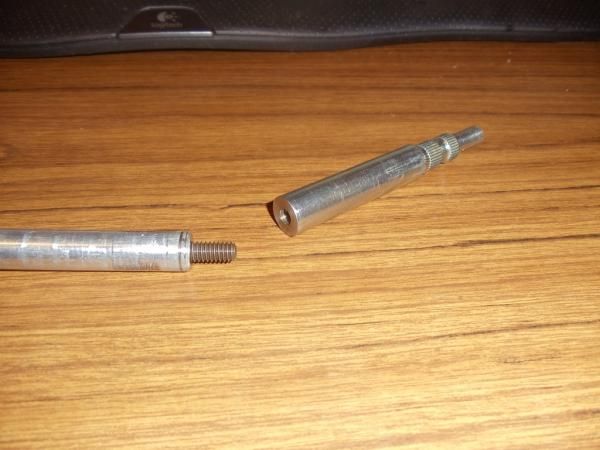 Shifter shaft in two pieces