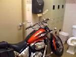 rookies bike put into the girls bathroom at the fire station I assure u it was not easy lol