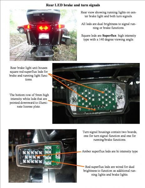 Rear LED signal lights