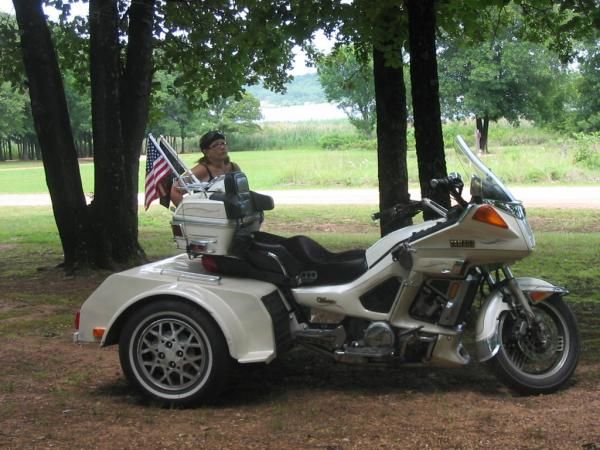 Trike and wife at Spavinaw Park.