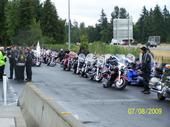 Starting to gather at the Smokey Point Rest area.