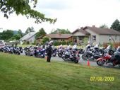 A small portion of the 500 motorcycles that participated in the 45 minute ride.