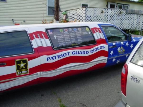 Looks like my Dad got a deal on some more paint.  He added "Patriot Guard Riders" to the s