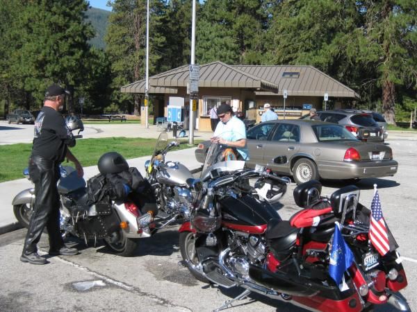 At a rest stop just outside of Leavenworth Wa.  Temperatures crossing Stevens Pass- mid to upper 40'