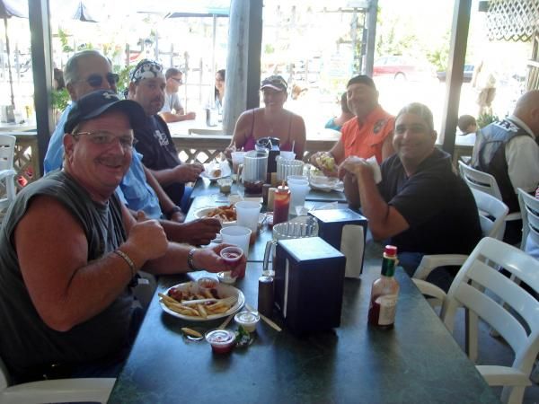 Lunch with my riding group in Key Largo